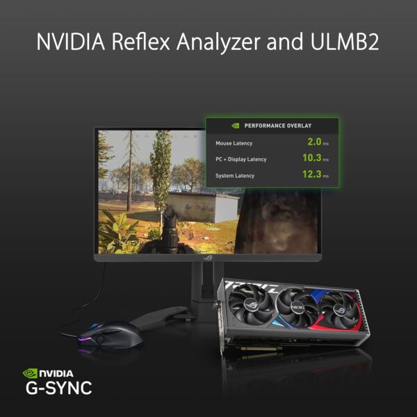 ASUS ROG Swift Pro PG248QP NVIDIA G-SYNC Esports gaming monitor -24.1-inch FHD, 540 Hz (OC), NVIDIA Reflex Analyzer, ULMB 2, adjustable base Display HDR400 - Image 12