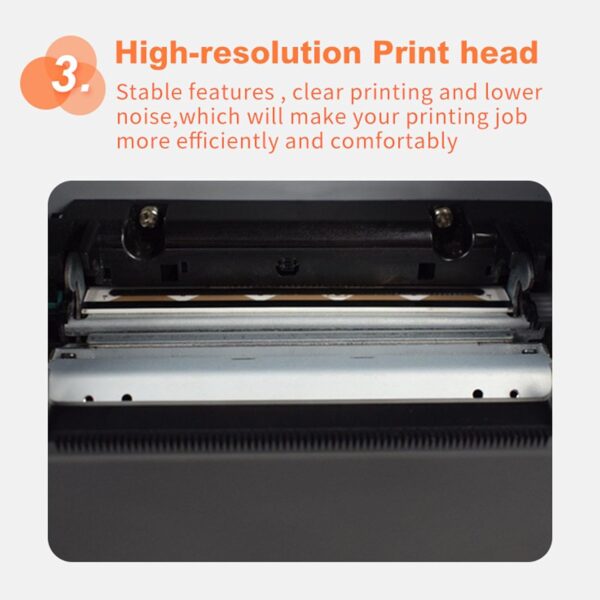 Thermal Receipt Printer, 3'1/8 80mm Thermal Printer with USB, Serial, LAN Port, High Speed Printing, Automatic Cutting for Cash Register Restaurant Kitchen - BLACK - Image 9