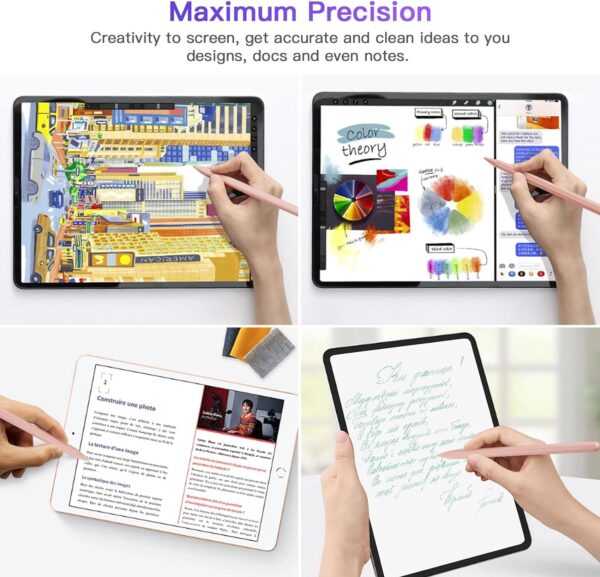 STYLUS iPad Pencil 2nd Generation with Magnetic Wireless Charging, Smart Pen Compatible with iPad Pro 11 , iPad Pro 12.9, iPad Air, iPad Mini 6 - Pink - Image 3