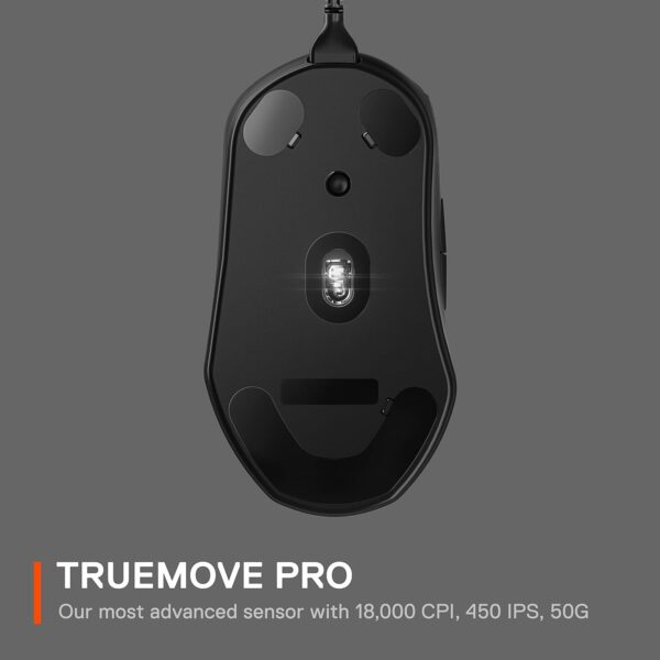 SteelSeries Esports FPS Gaming Mouse – Ultra Lightweight 69g – Prime Edition – 5 Programmable Buttons – 18K CPI TrueMove Pro Sensor – Magnetic Optical Switches – Customization - RGB Lighting – PC/Mac | OPEN BOX - Image 6