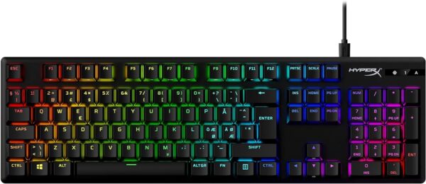 HyperX Alloy Origins PBT - Mechanical Gaming Keyboard, PBT Keycaps, RGB lighting, Compact, Aluminum Body, Customizable with HyperX NGENUITY, Onboard Memory - HyperX Tactile Aqua Switch - Image 11