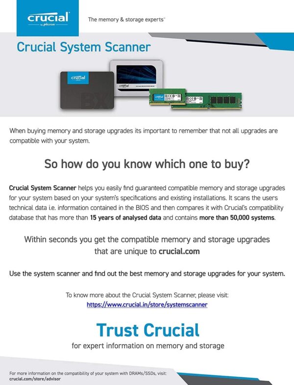 Crucial RAM 16GB DDR4 2666 MHz CL19 Desktop Memory - Image 2