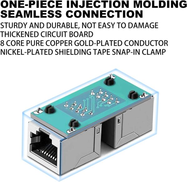 RJ 45 Ethernet in-Line Coupler FEMALE to FEMALE  for Cat7/ Cat6/ Cat5/ Cat5e - Image 7