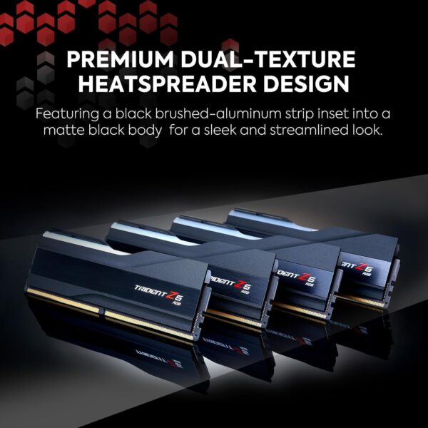 G.SKILL Trident Z5 RGB Series (Intel XMP 3.0) DDR5 RAM 32GB (2x16GB) 6800MT/s CL34-45-45-108 1.40V Desktop Computer Memory UDIMM - Matte Black - Image 3