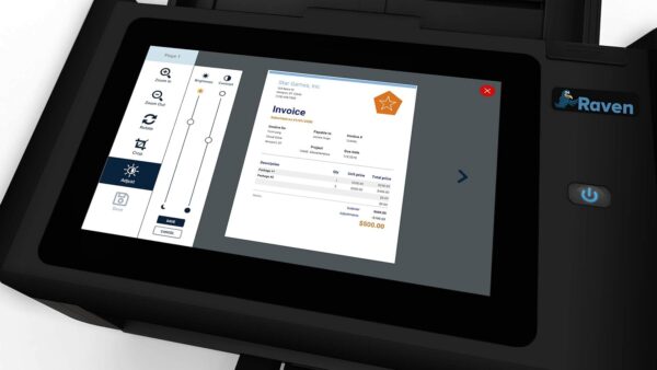 Raven Pro Document Scanner - Huge Touchscreen, High Speed Color Duplex Feeder (ADF), Wireless Scan to Cloud, WiFi, Ethernet, USB, Home or Office Desktop- NEW OPEN BOX - Image 4