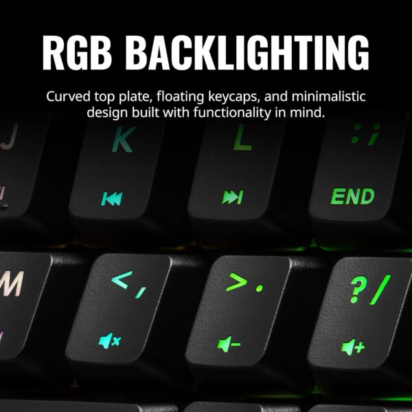Cooler Master SK620 60% Space Gray Mechanical Low Profile Gaming Keyboard, Blue Switches, Customizable RGB, Ergonomic Design, Brushed Aluminum Panel ,USB-C Connectivity, Mac/Windows - Image 9