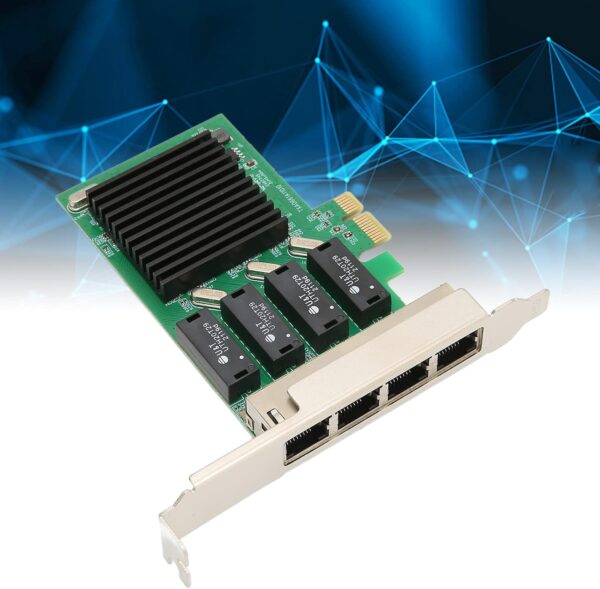 4 Port 1Gb PCIe Network Card, 4 Port 1 Gigabit Ethernet Interface Adapter, with Realtek RTL8111H, Support NAS/PC, 1G NIC Compliant Windows/Linux/MAC OS - Image 5