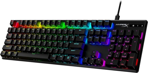 HyperX Alloy Origins PBT - Mechanical Gaming Keyboard, PBT Keycaps, RGB lighting, Compact, Aluminum Body, Customizable with HyperX NGENUITY, Onboard Memory - HyperX Tactile Aqua Switch - Image 10