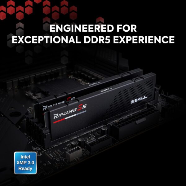 G.Skill Ripjaws S5 Intel XMP 32GB (2 * 16GB) DDR5 6000 MHz CL36-36-36-96 1.35V Desktop Memory RAM , Windows, Matte Black - Image 4