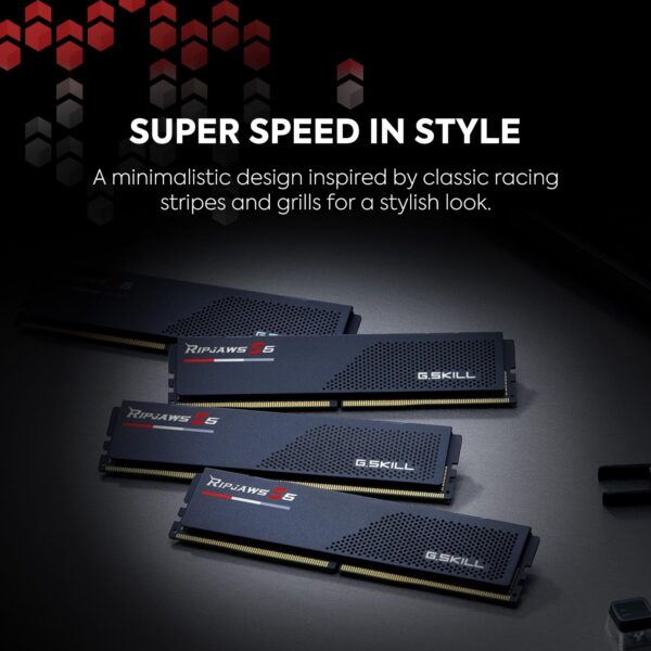 G.Skill Ripjaws S5 Intel XMP 32GB (2 * 16GB) DDR5 6000 MHz CL36-36-36-96 1.35V Desktop Memory RAM , Windows, Matte Black - Image 3
