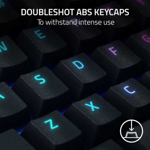Razer BlackWidow V4 X - Mechanical Gaming Keyboard: Green Switches Tactile & Clicky - 6 Dedicated Macro Keys - Chroma RGB - Doubleshot ABS Keycaps - Media Controls - Sound Dampening & Stabilizers - Image 3