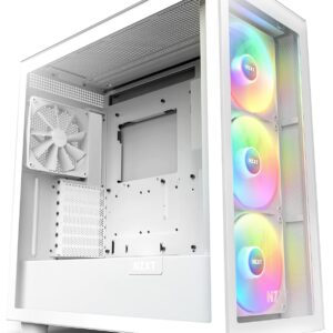 NZXT H7 Elite - ATX Mid Tower PC Gaming Case - Front I/O USB Type-C Port - White