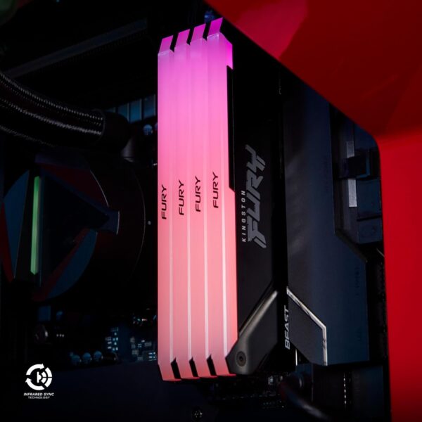 Ram Kingston Fury 16GB Beast 3600MT/s DDR4 CL18 Desktop Memory Single Module | Intel XMP | AMD Ryzen | Plug n Play | RGB Infrared Syncing | KF436C18BB2A/16 - Image 6