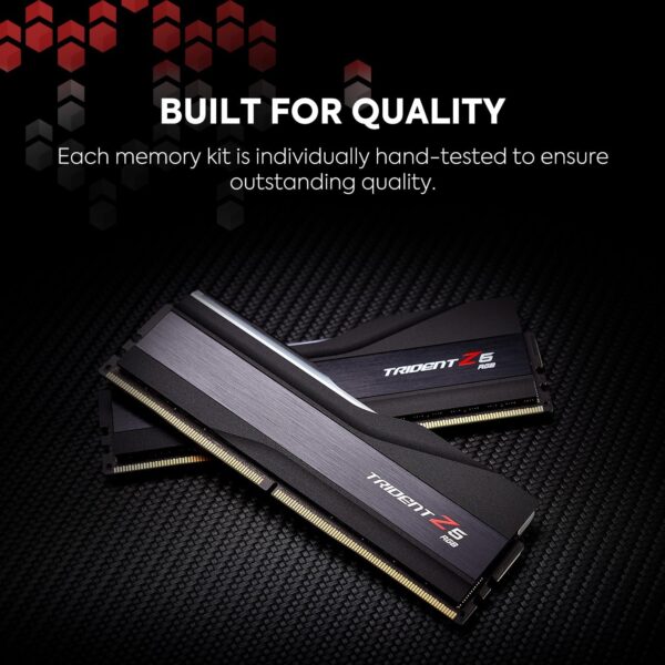 G.SKILL Trident Z5 RGB Series (Intel XMP 3.0) DDR5 RAM 32GB (2x16GB) 6800MT/s CL34-45-45-108 1.40V Desktop Computer Memory UDIMM - Matte Black - Image 2