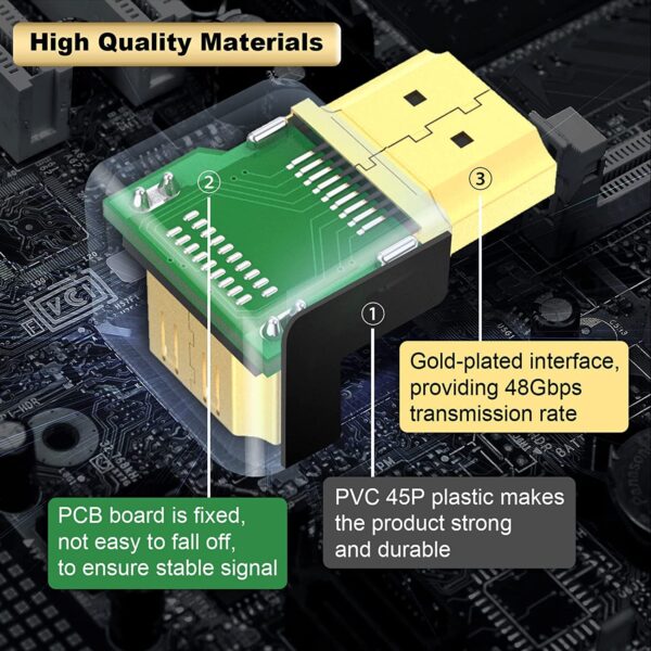 HDMI Adapter 90 Degree 4K Male to Female - Right Angle L-Type HDTV Connector Converter -  for PS4 HDTV HDMI Plasma TV And LED - Image 6