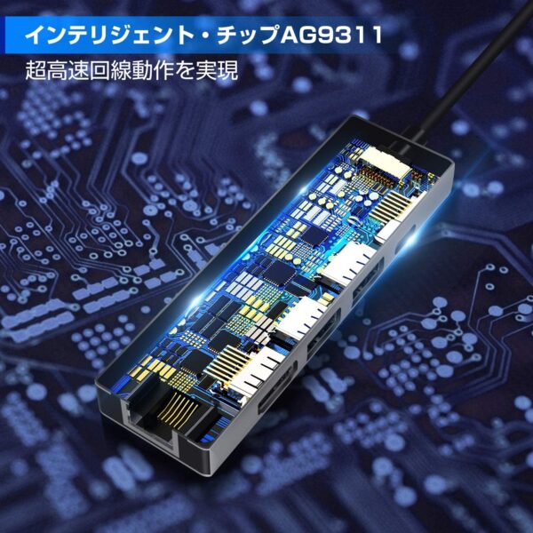 USB Hub 5 in 1 type-c Converter Adapter BYL-2007 - Image 3