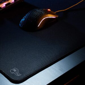 Glorious XL Gaming Mouse Mat/Pad - Stealth Edition- Large, Wide (XL) Black Cloth Mousepad, Stitched Edges | 457MMx406MMx2MM (G-XL-Stealth)