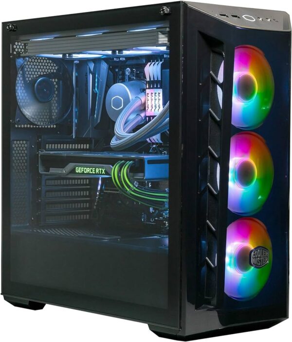 Cooler Master MasterBox 520 Mesh Blackout Airflow ATX Mid-Tower, Mesh Front Panel, Tempered Glass Panel, E-ATX up to 10.7”, Gen2 Type-C, Three CF120 120mm PWM Customizable ARGB Fan - Image 15