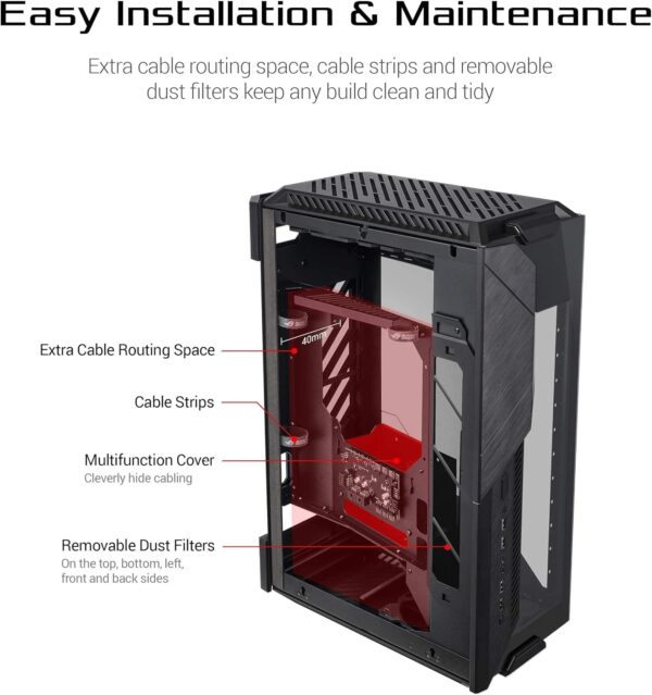 ASUS ROG GR101 Z11 Mini-ITX/DTX GAMING & BUSINESS PC CASE -  BLACK - Image 4
