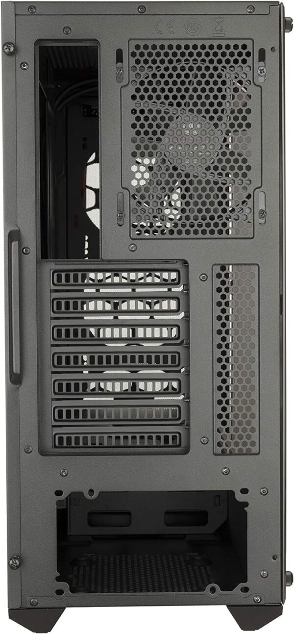 Cooler Master MasterBox MB511 ATX Mid-Tower with Front Mesh Ventilation, Front Side Red Accent Mesh Intake & Transparent Acrylic Side Panel , Black - Image 8