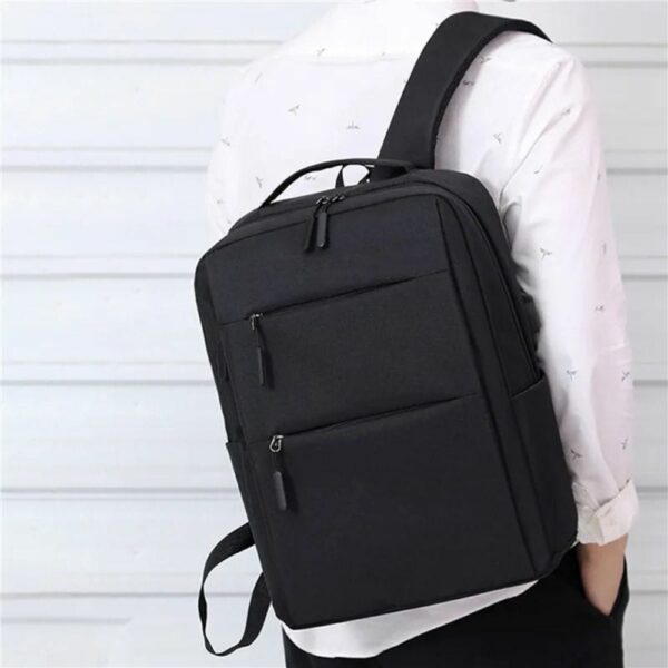 Laptop Backpack - for Tablets & Laptops up to 15.6" - Waterproof - Electronics Protection  - Scratchproof - Travel Friendly - Organized Compartments - USB Charge Port - Slim Casual Business Design - Heavy Duty - 42 x 12 x 30 cm - Black  - Image 6