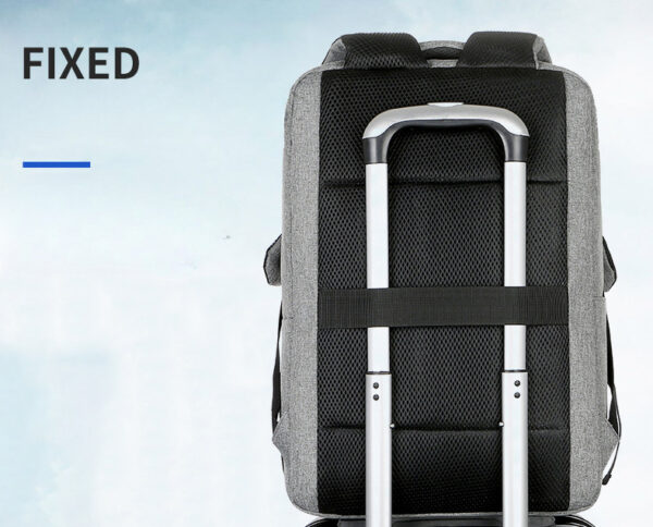 Laptop Backpack - for Tablets & Laptops up to 15.6" - Waterproof - Electronics Protection  - Scratchproof - Travel Friendly - Organized Compartments - USB Charge Port - Slim Casual Business Design - Heavy Duty - 42 x 12 x 30 cm - GREY - Image 8