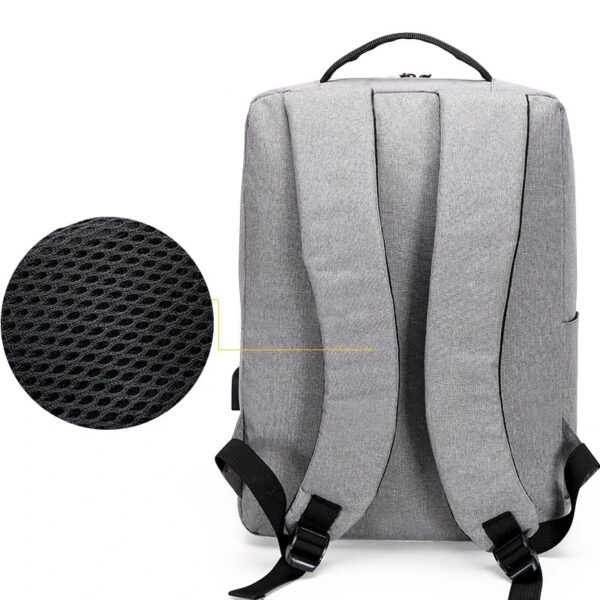 Laptop Backpack - for Tablets & Laptops up to 15.6" - Waterproof - Electronics Protection  - Scratchproof - Travel Friendly - Organized Compartments - USB Charge Port - Slim Casual Business Design - Heavy Duty - 42 x 12 x 30 cm - Black  - Image 19