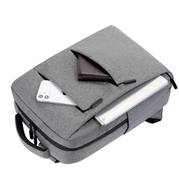 Laptop Backpack - for Tablets & Laptops up to 15.6" - Waterproof - Electronics Protection  - Scratchproof - Travel Friendly - Organized Compartments - USB Charge Port - Slim Casual Business Design - Heavy Duty - 42 x 12 x 30 cm - GREY - Image 19