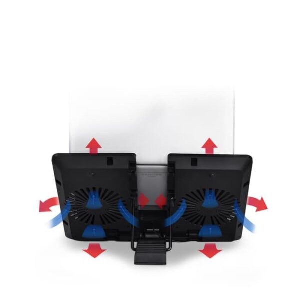 Deepcool U-PAL U Shape Design Laptop Cooler, Up to 15.6, Two 14cm fans, USB 3.0 Pass-through, Angel adjustable - Image 3