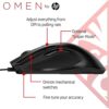 HP Omen 400 Wired USB Gaming Mouse, Optimized Mechanical Switches, Quick Adjust 1600-5000 DPI Optical Sensor, Sniper Mode 400 DPI, RGB LED, Customizable Buttons - [RePacked]  - Image 2