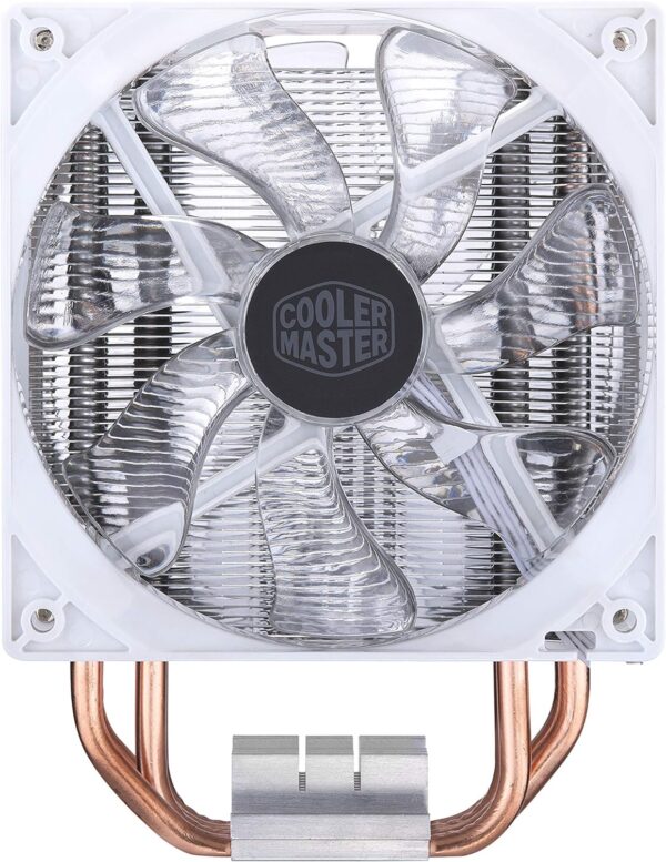 Cooler Master Hyper LED Turbo CPU Air Cooler, Dual XtraFlo 120mm White LED PWM Fan , Mounting Kits , 4 Heat Pipes, Aluminum Fins, Direct Contact - WHITE - Image 2