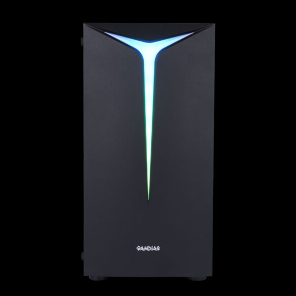 GAMDIAS ARGUS E2 ELITE MIDTOWER TG*2 / FAN*1 BLACK CASE - Image 2