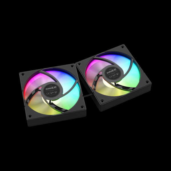 Gamdias Aura GL-120 V2 | Liquid CPU Cooler | RGB Stream Lighting | Hydraulic Bearing PWM Fan | Nylon-Braided Tube Sleeve | Pump up to 2700 RPM - Image 4