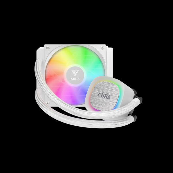 Gamdias Aura GL-120 V2 | Liquid CPU Cooler | RGB Stream Lighting | Hydraulic Bearing PWM Fan |  COMPATIBLE INTEL & RYZRN | Pump up to 2700 RPM - WHITE - Image 10