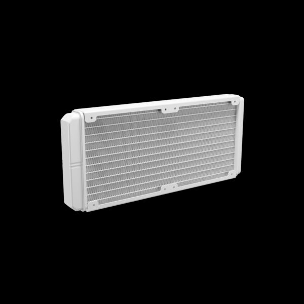 GAMDIAS AURA GL240 V2 Liquid CPU Cooler, RGB 240 Radiator, 2 x 120mm PWM Fans, Mirror Style Pump for Intel/AMD Ryzen - WHITE - Image 7