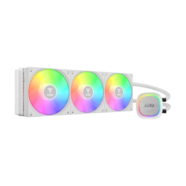GAMDIAS AURA GL360 V2 Liquid CPU Cooler, 120mm, Triple Fan, White ARGB AIO, Mirror Style  Rotatable Pump, LGA 1700/AM5 Ready, Built-in Lighting Effects, Hidden Cable Management | WHITE  AURA-GL360-V2-W - Image 19