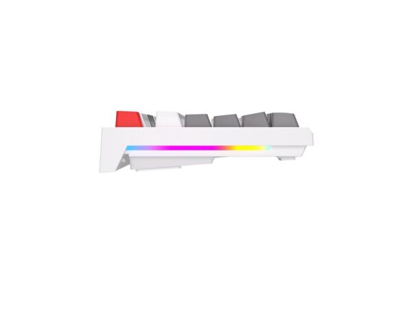 RK ROYAL KLUDGE R87 Wired Mechanical Keyboard Tenkeyless TKL 87 Key RGB Backlit Hot-swappable Gamer Keyboard Customized Keycaps with Dust Cover Brown Switch - White - Image 9