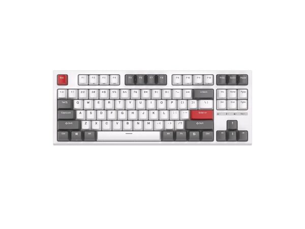 RK ROYAL KLUDGE R87 Wired Mechanical Keyboard Tenkeyless TKL 87 Key RGB Backlit Hot-swappable Gamer Keyboard Customized Keycaps with Dust Cover Brown Switch - White - Image 15