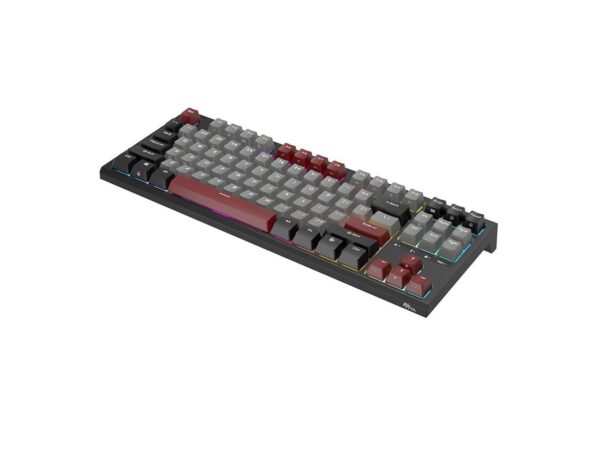 RK ROYAL KLUDGE R87 Wired Mechanical Keyboard RED Switch Tenkeyless TKL 87 Key RGB Backlit Hot-swappable Gamer Keyboard Customized Keycaps with Dust Cover - Black - Image 6