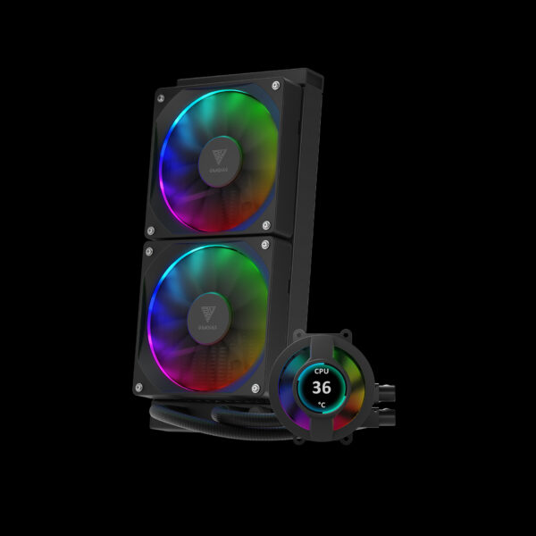 GAMDIAS CHIONE P3-240U BLACK LIQUID COOLER WITH LCD - Image 2