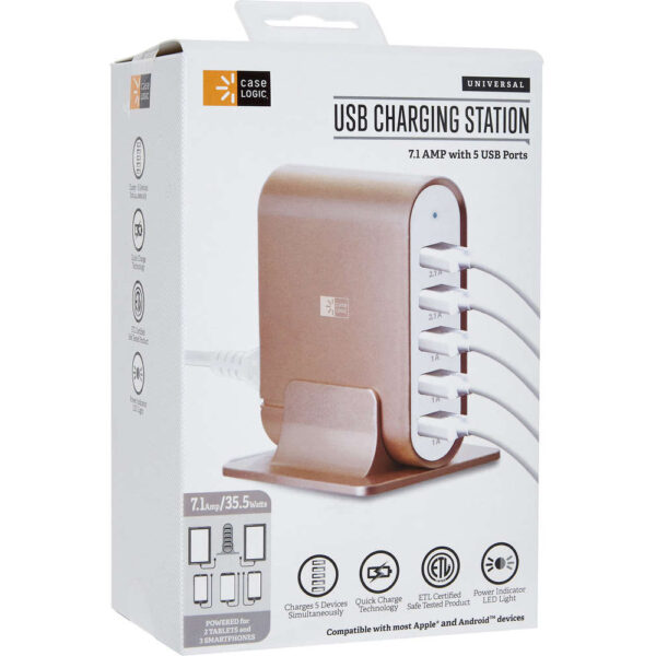 CASE LOGIC , 5-PORTS USB CHARGING STATION 7.1A – GOLD - Image 4