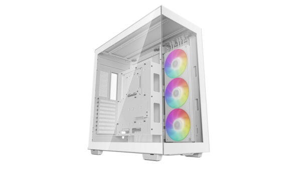 Deepcool CH780 Full Tower Gaming Case , up to E-ATX support ,PANORAMIC GLASS-DUAL , 3x140mm ARGB fans into a single 420mm unit - WHITE - Image 4