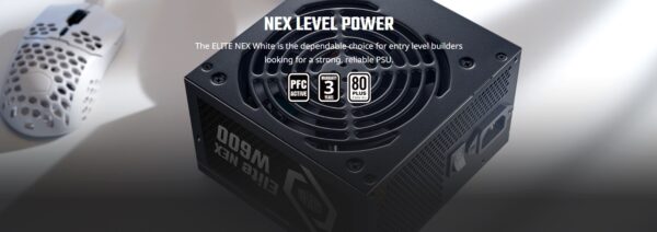 ELITE NEX WHITE W700 230V NEX POWER SUPPLY ; 80 Plus standard certified efficiency ; NON-MODULAR PSU ; Active PFC ; dual forward topology design ; 120MM FAN ; ATX 12V Ver. 2.41 – BLACK - Image 9