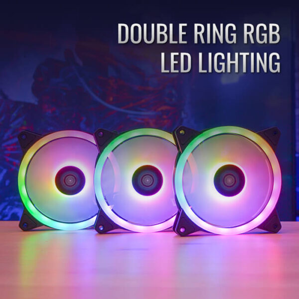 AEROCOOL DUO 12 PRO ARGB 3xFANS 1xH66F HUN 1xREMOTE CONTROL - Image 3
