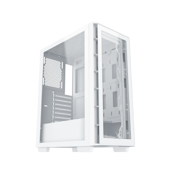 Xigmatek Elite One Arctic ATX Mid Tower Gaming PC Case w/FRONT PANEL TEMPERED GLASS , Support Up to 320mm GPU & up to 6 Fans ; Prebuilt 4 X 120mm RGB Case Fans, EFFECTIVE HEAT DISSIPATION  - WHITE  - Image 17