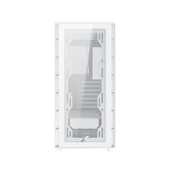 Xigmatek Elite One Arctic ATX Mid Tower Gaming PC Case w/FRONT PANEL TEMPERED GLASS , Support Up to 320mm GPU & up to 6 Fans ; Prebuilt 4 X 120mm RGB Case Fans, EFFECTIVE HEAT DISSIPATION  - WHITE  - Image 14