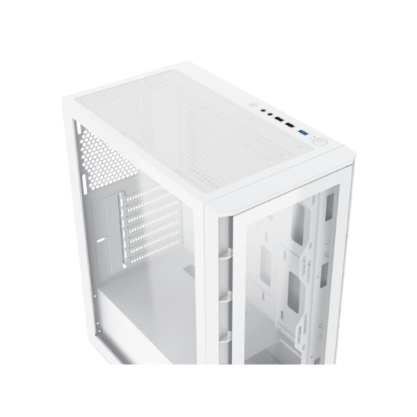 Xigmatek Elite One Arctic ATX Mid Tower Gaming PC Case w/FRONT PANEL TEMPERED GLASS , Support Up to 320mm GPU & up to 6 Fans ; Prebuilt 4 X 120mm RGB Case Fans, EFFECTIVE HEAT DISSIPATION  - WHITE  - Image 16