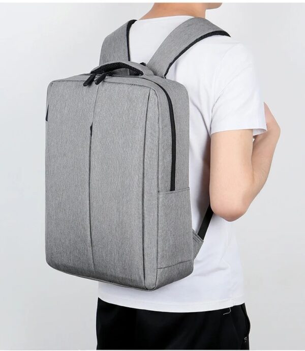 Slim Multifunctional Laptop Backpack - Waterproof - Recharge USB Port  - Shock Protection for Electronics - Inner Pocket Compartments Practical for Business Travel , University & School - Grey - Image 16