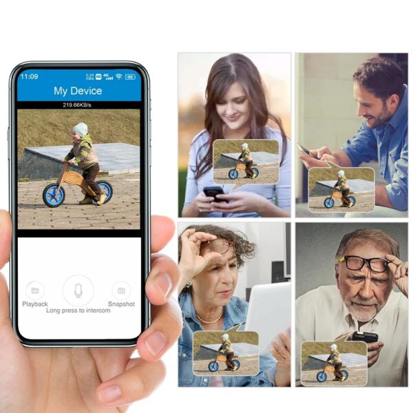 mouschi S-Eight Security CCTV Surveillance IP Camera  - WIFI Camera 2 Mega Pixels Clarity - 120° Wide Angle - PIR Motion Detection - Night vision - Two Way Audio - Supports TF card & Cloud Storage - Image 5