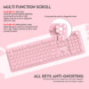 FANTECH MK852 MAX CORE SAKURA EDITION MECHANICAL GAMING KEYBOARD - Anti-Ghosting - Multi Function Scroll Knob , 20 Modes RGB Gradient Illumination - SOFTWARE PERSONALISATION - PINK - Image 7